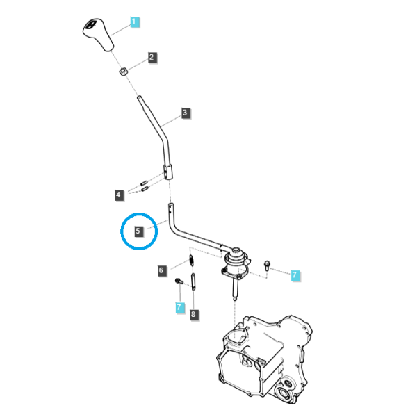 Palanca de cambios / G292 / Tractor LS / N.º 40292851