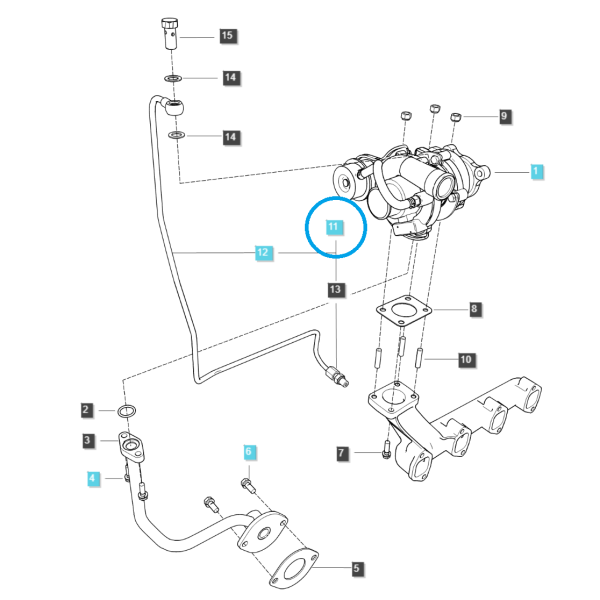 Przewód smarujący turbosprężarki / TRG823 / LS Tractor / nr 40011662 | Traktor.com.pl