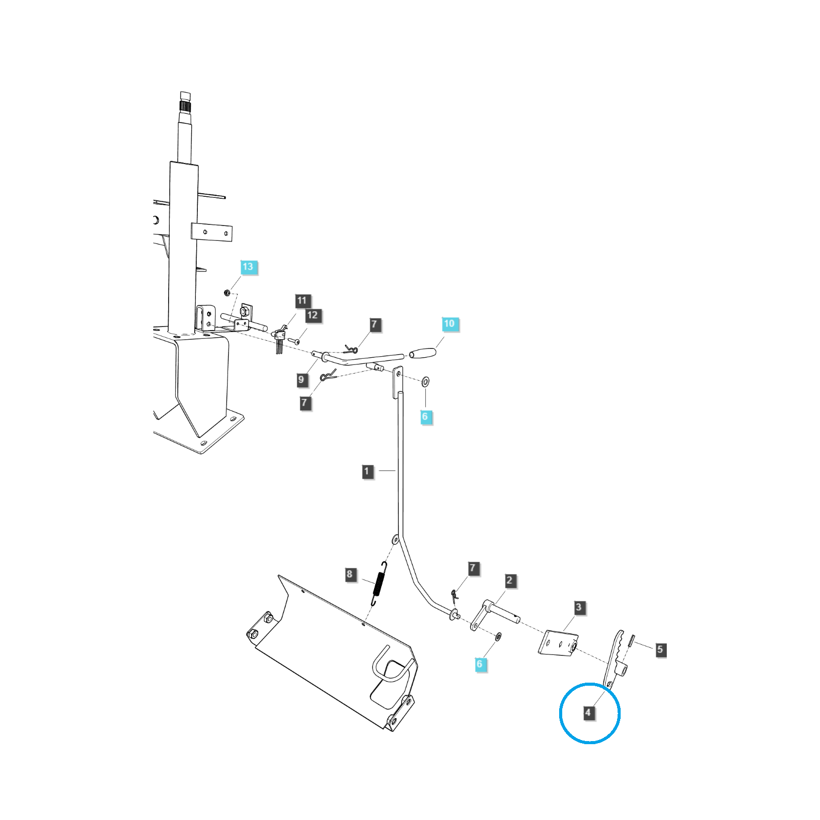 Zajišťovací deska / TRG292 / Traktor LS / Č. 40195514