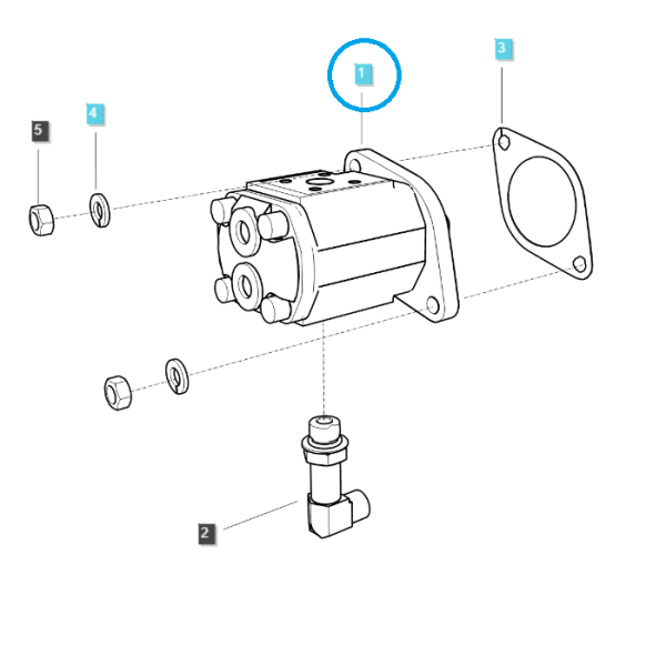 Power steering pump / TRG630 / LS Tractor / no. 40007602