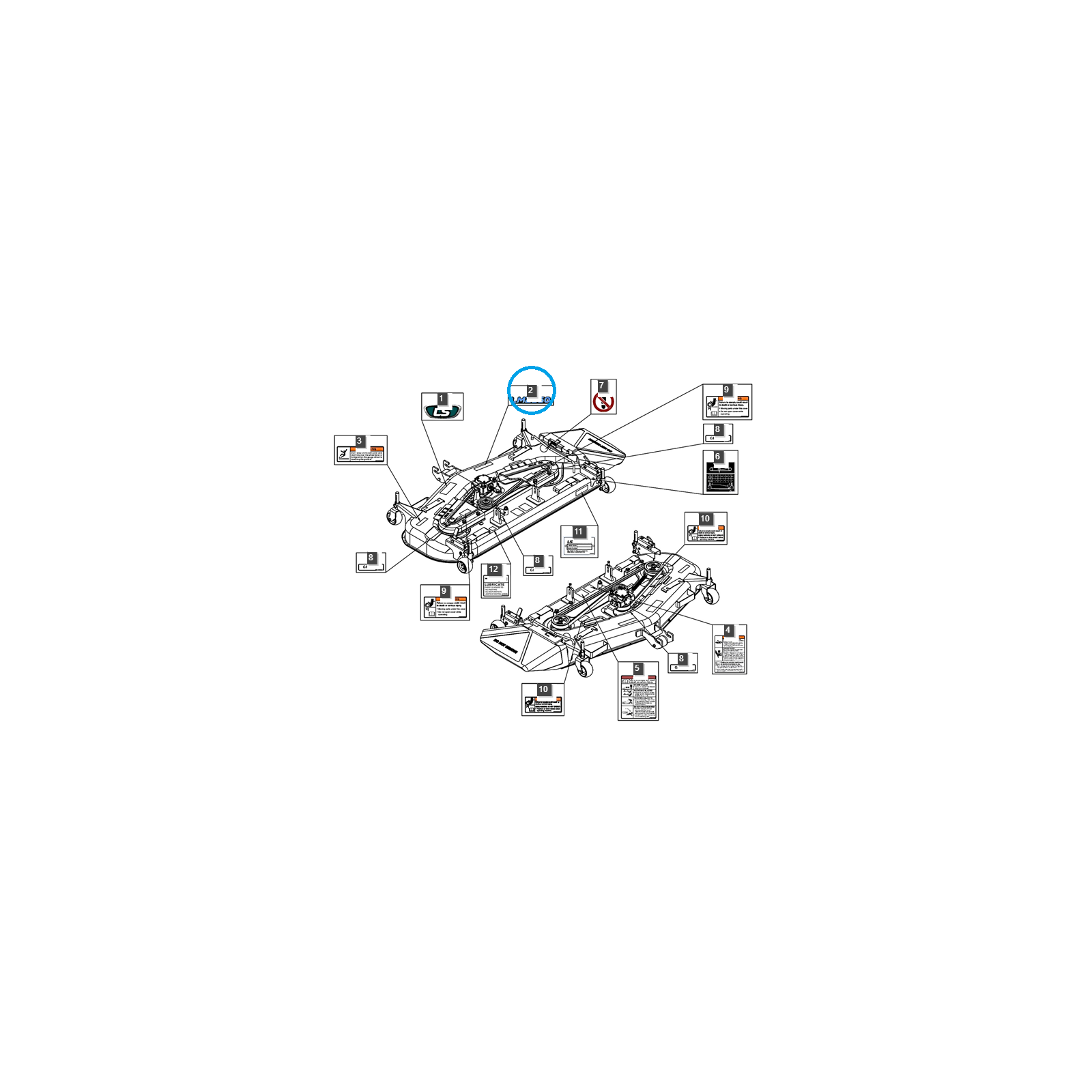 Sticker emblem / G980 / LS Tractor 40407824