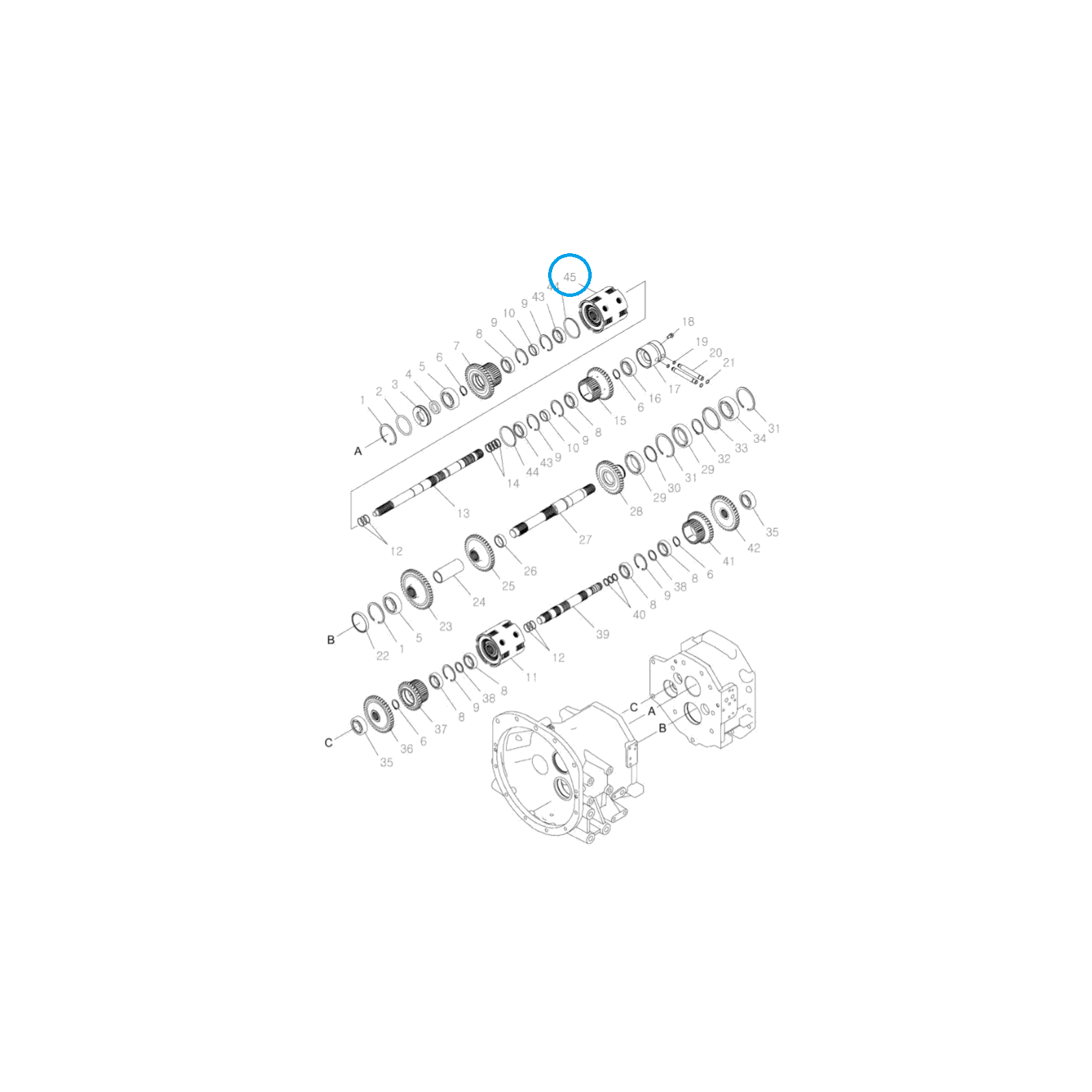 P/Shuttle Clutch / TRG281 / LS Tractor / No. 40221121