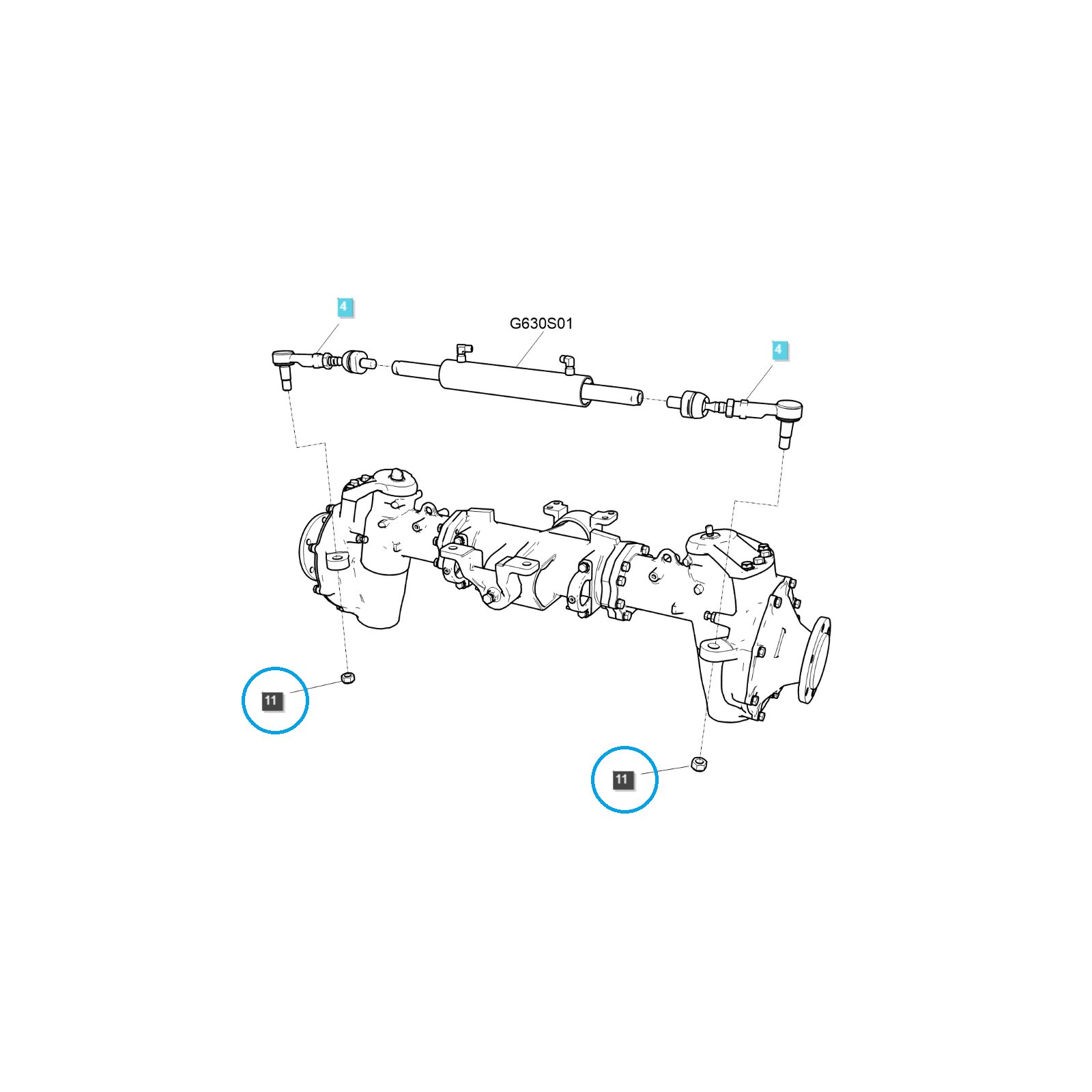 Spurstangenkopfmutter / TRG400 / LS Traktor / Nr. 40205806