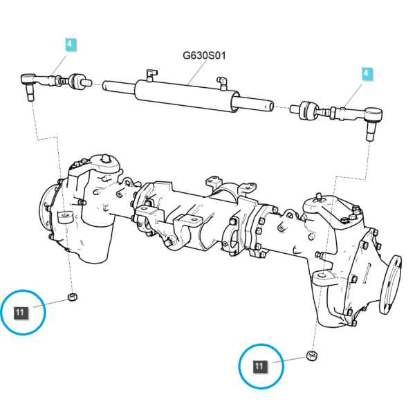 Tie Rod End Nut / TRG400 / LS Tractor / No. 40205806