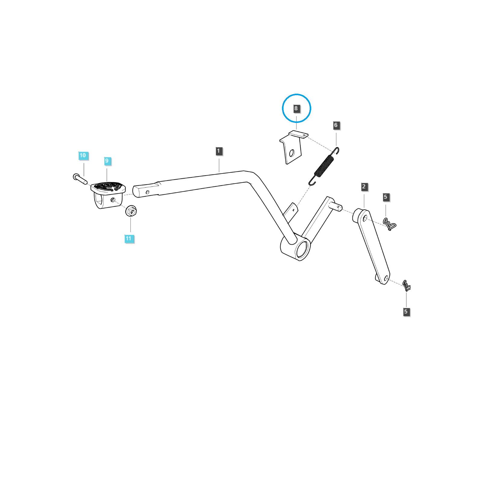 Support à ressort / TRG320 / Ls Tracteur 40220818