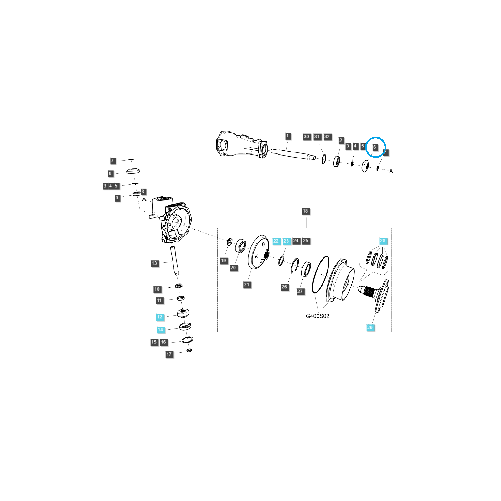 Kettenrad, Kegelrad 14Z / TRG400 / LS Traktor 40347940