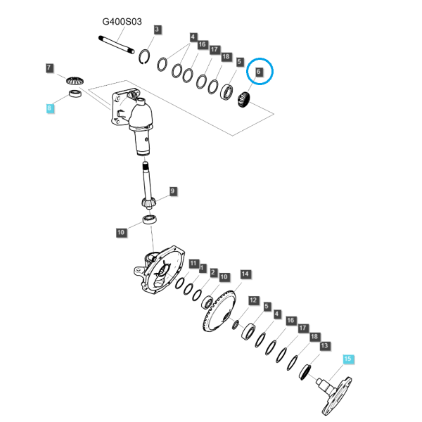 Řetězové kolo, kuželové kolo 13T / TRG400 / LS Traktor 40195029