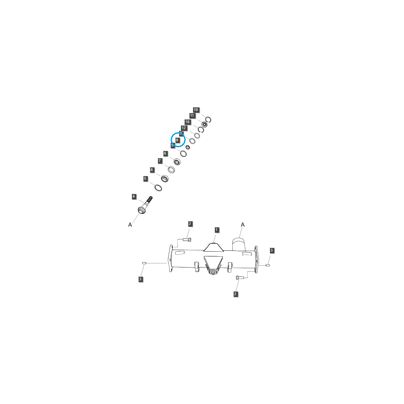 Sicherungsmutter M24 / TRG400 / LS Traktor 40195038