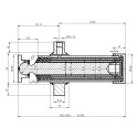 Vérin hydraulique télescopique à trois étages / 395 mm / HCT-395-700-95