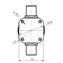 Three-stage telescopic hydraulic cylinder / 395 mm / HCT-395-700-95