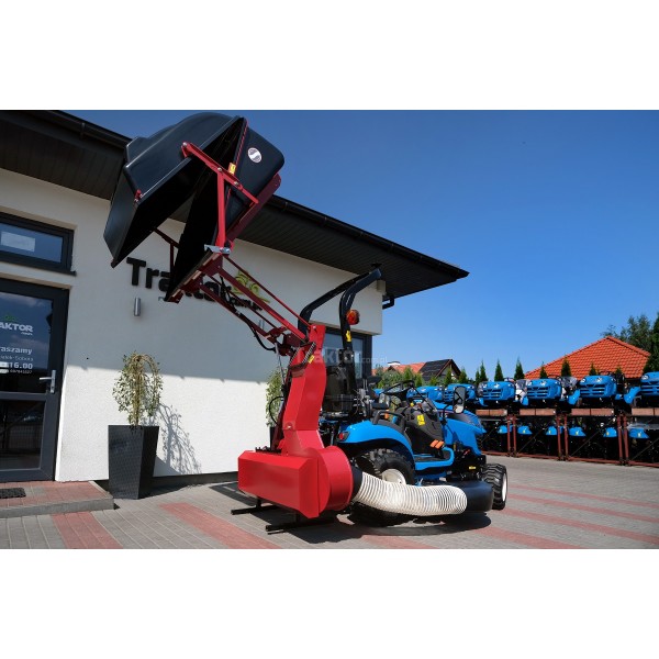 Tracteur LS MT1.25 avec tondeuse à gazon avec panier et pneus industriels