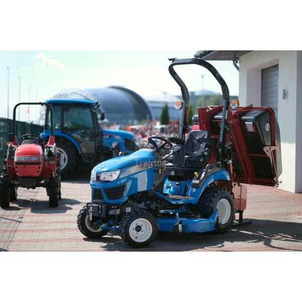 Tracteur LS MT1.25 avec tondeuse à gazon avec panier et pneus industriels