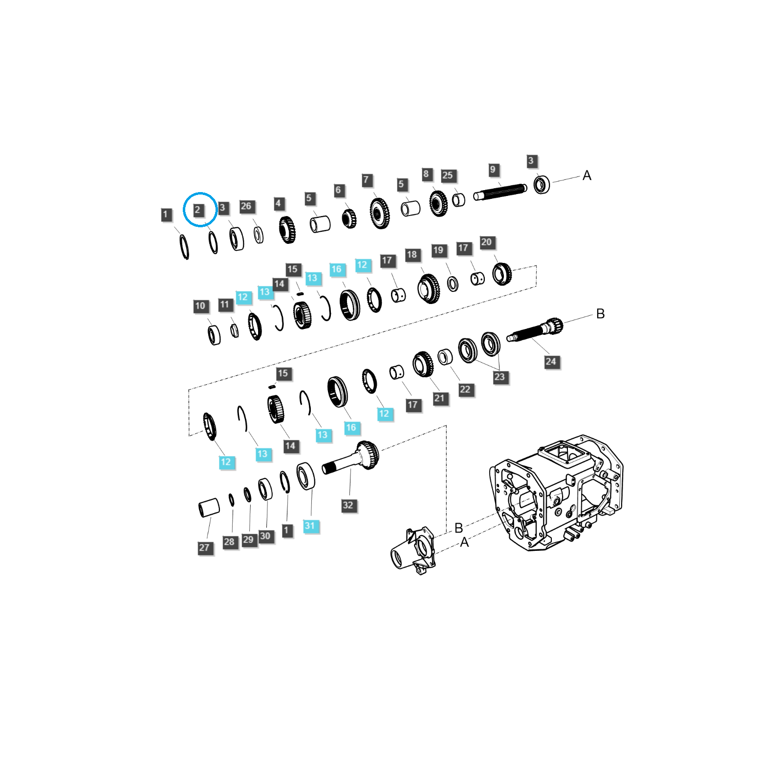 Distanční podložka 61 x 50 x 0,20 / A0870482 / Ls Traktor 40012835