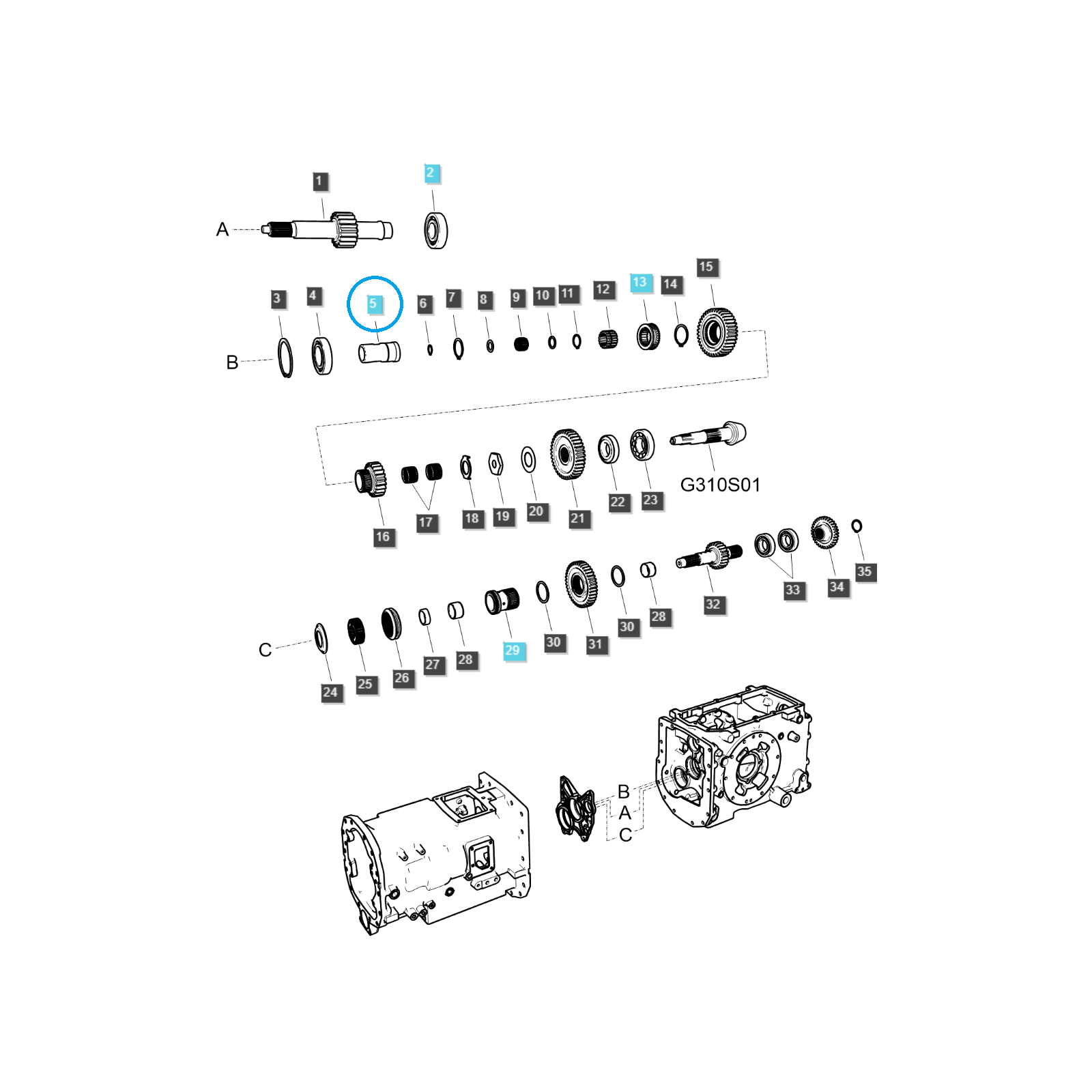 Wałek łączący / TRG285 / LS Tractor 40345511 | Traktor.com.pl