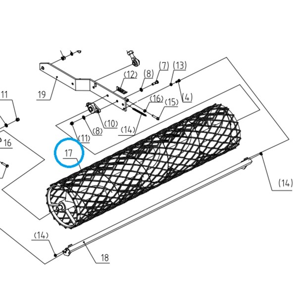 Mesh roller for SB145, STB145.014 separation tiller