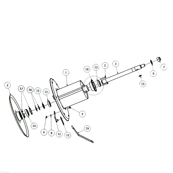 Piñón de tambor para cortacésped / 22T / Wirax 125 / K/01-02.06.00