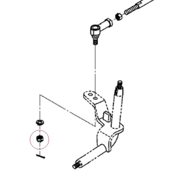 Écrou crénelé M12 x 1,25, 1703-135-002-00