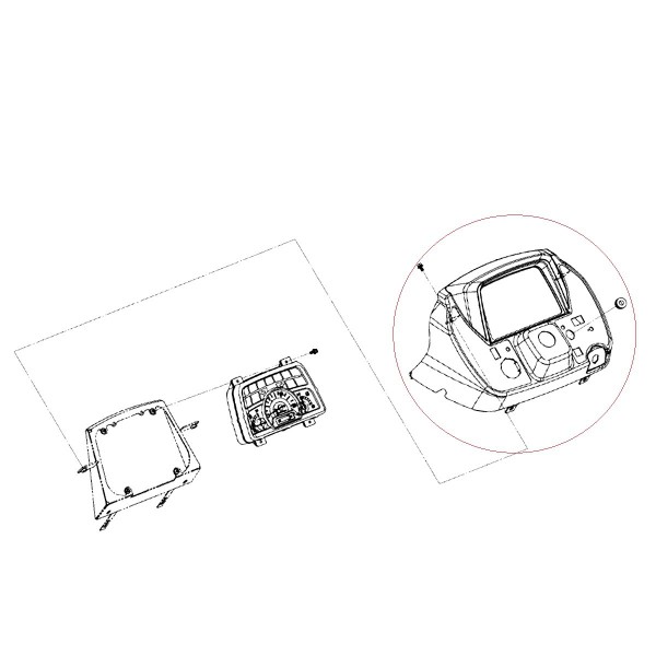 Cubierta del tablero de instrumentos, Iseki SXG323, Iseki SXG326, Iseki SXG 323, Iseki SXG 326