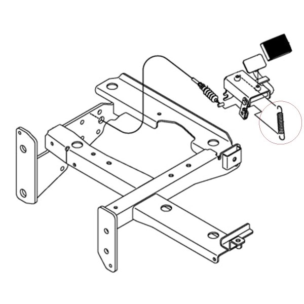 Gaspedalfeder 1A8115-01280 57mm Yanmar EF352T 5-25-101-77