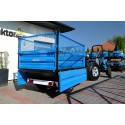 Single-axle agricultural trailer 2.5T with tipper and mesh extensions 4FARMER