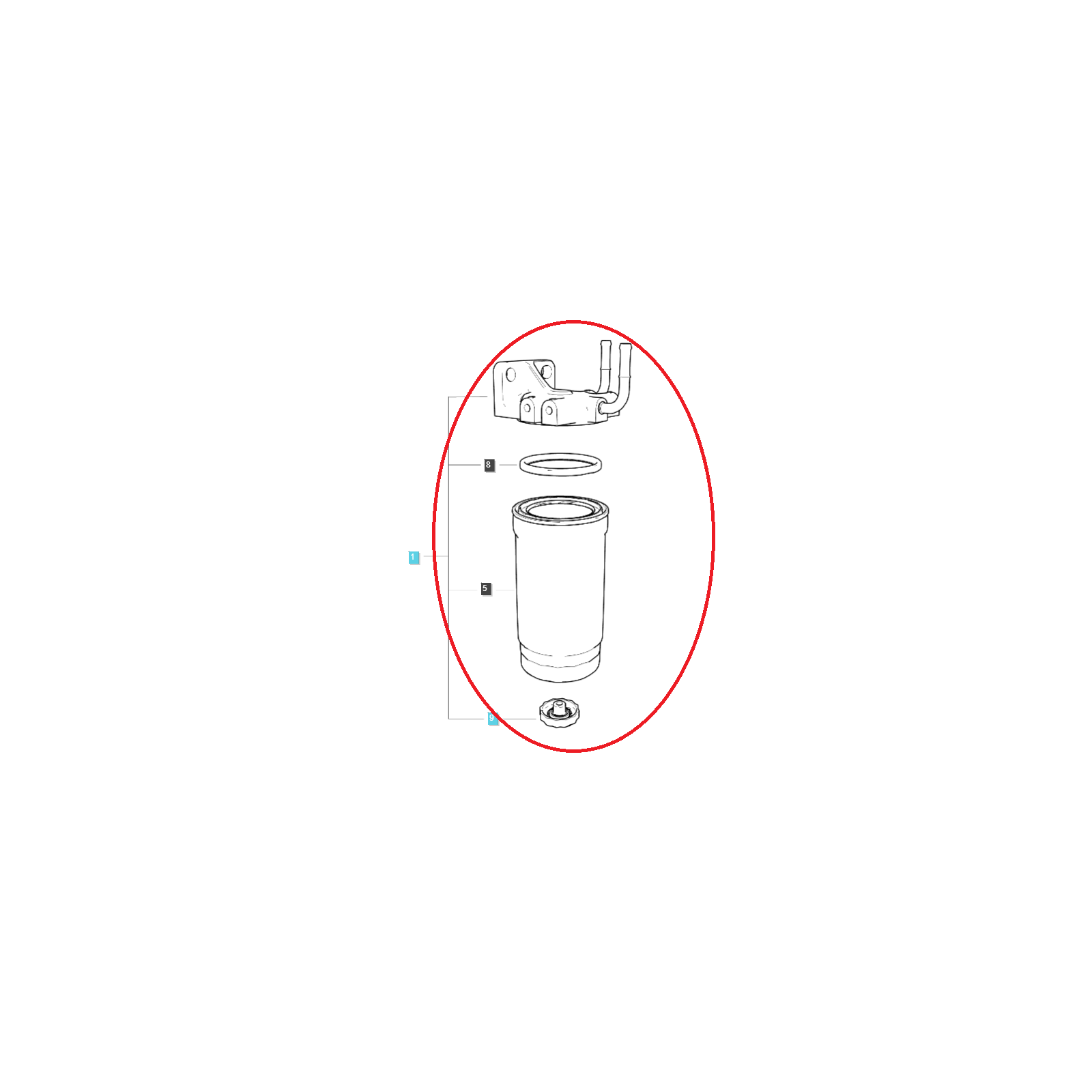 Hlavný palivový filter / EGQ125 / Ls Traktor 40271220