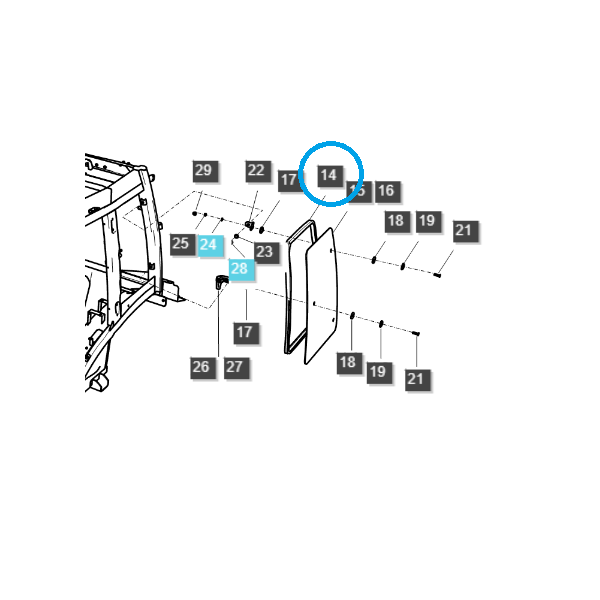 Uszczelka bocznego okna kabiny / TRG863 / LS Tractor / nr 40260519 | Traktor.com.pl