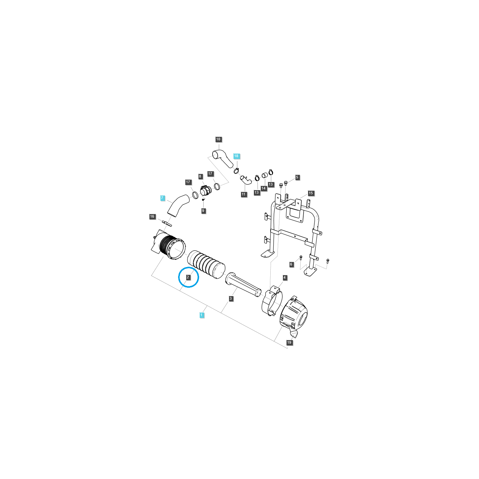 Vložka vzduchového filtru 6,5 palce / TRG190 / Ls Tractor 40364278