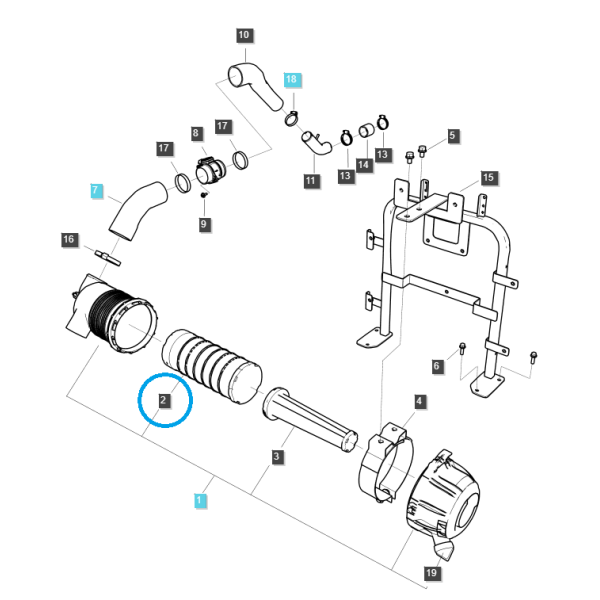 Vložka vzduchového filtra 6,5 palca / TRG190 / Ls Tractor 40364278