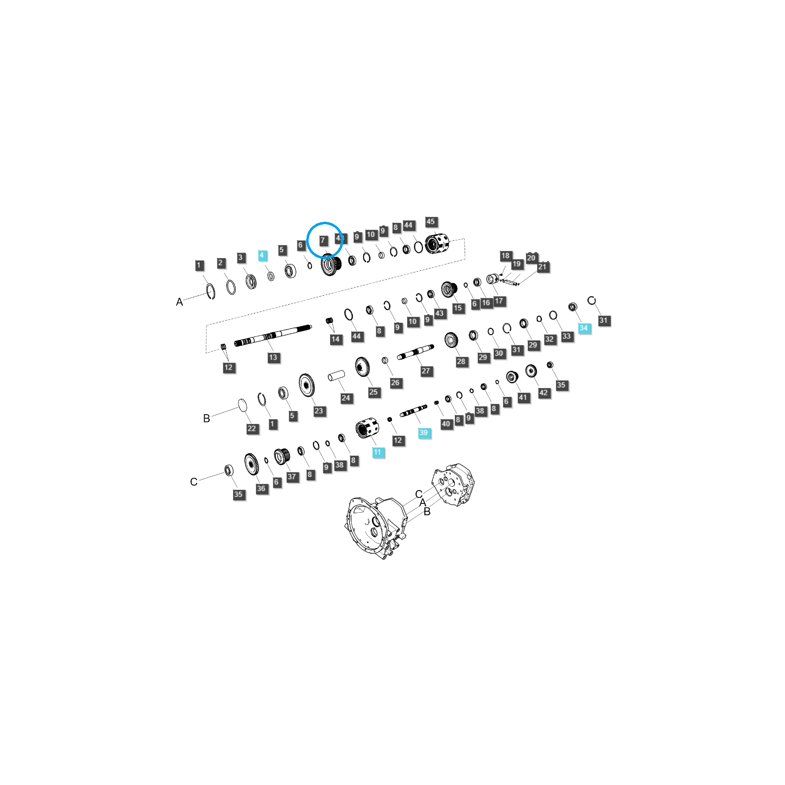 Zahnrad / R/DRV(39R) / TRG281 / Ls Traktor 40220407