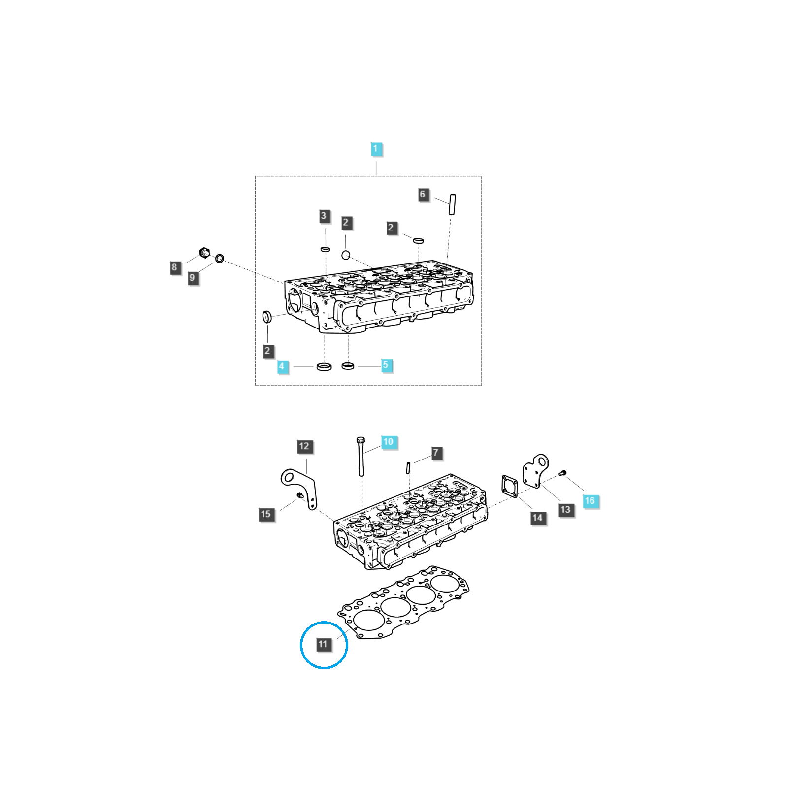 Head gasket / EGQ116 / LS Tractor / no. 40217410