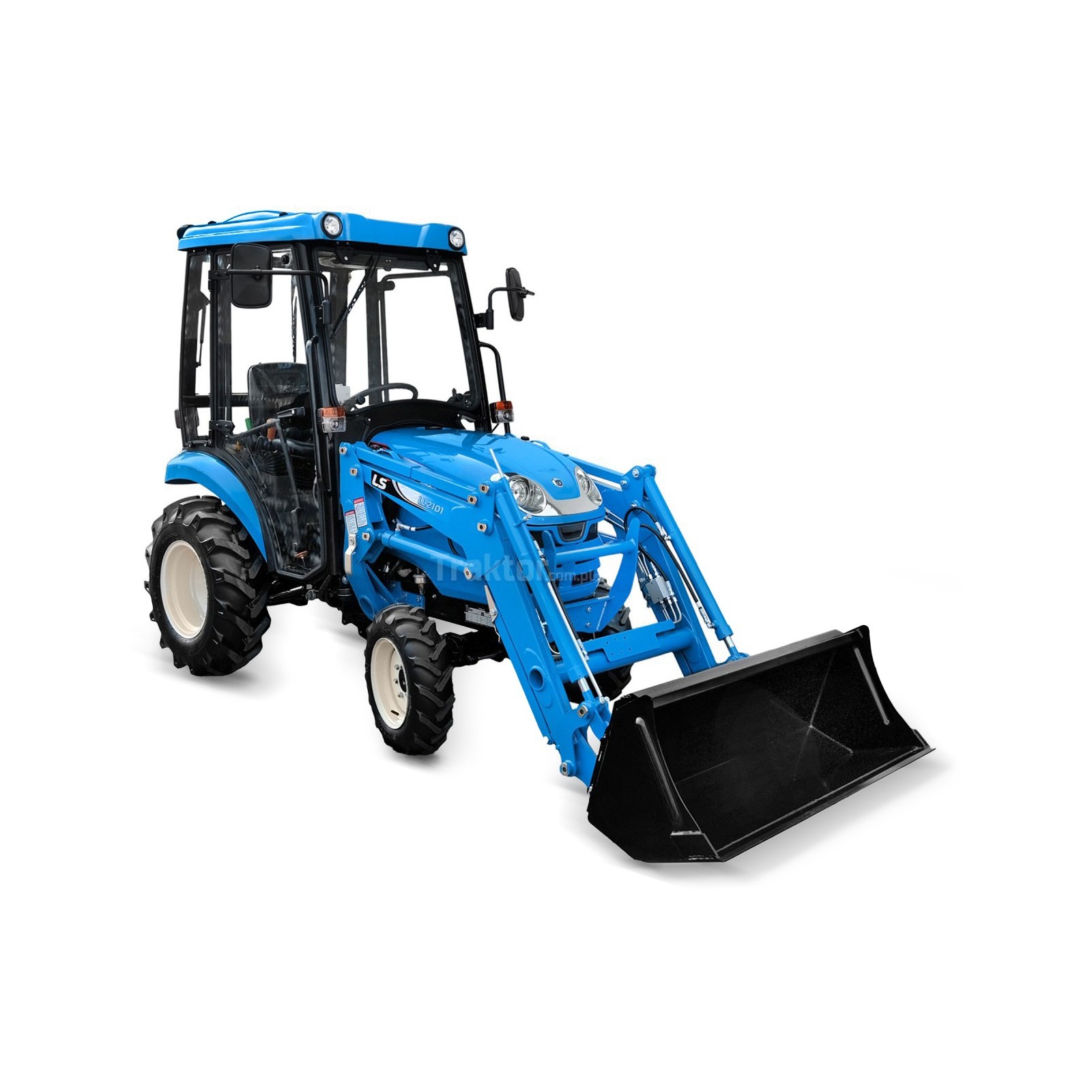 Tracteur LS XJ25 MEC avec cabine et chargeur frontal
