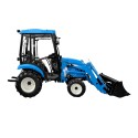 LS Traktor XJ25 MEC s kabínou a čelným nakladačom