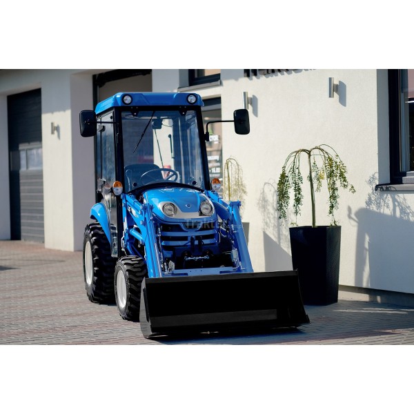 LS Tractor XJ25 HST with cabin, industrial tires and front loader