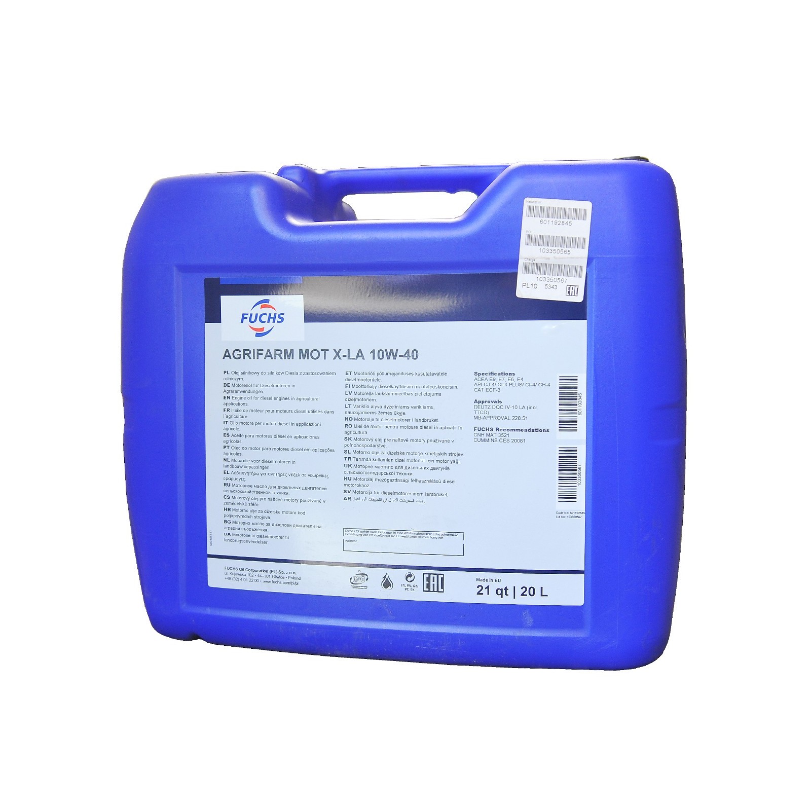 Motorový olej Fuchs Agrifarm MOT X-LA 10W40