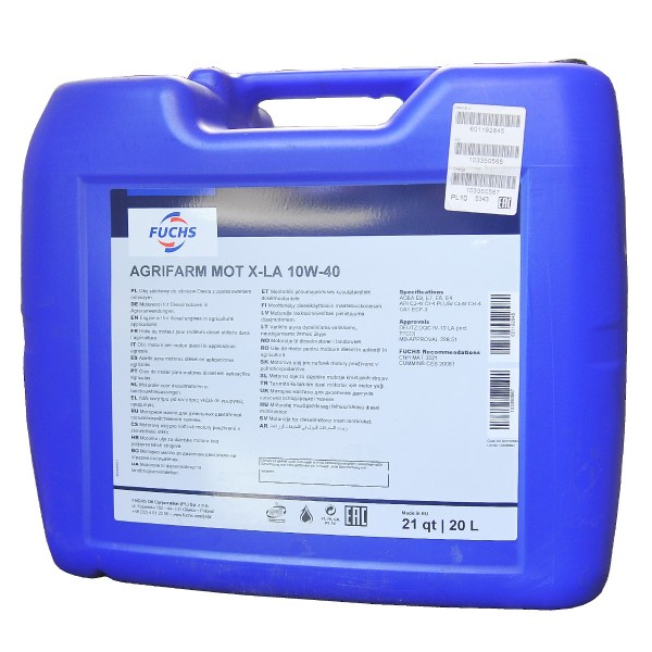 Aceite de motor Fuchs Agrifarm MOT X-LA 10W40