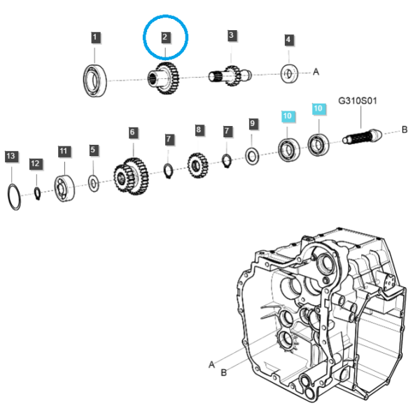 Tryb biegu (zakresu) (DRV)28T / TRG285 / LS Tractor 40196977 | Traktor.com.pl