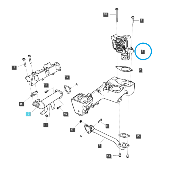 EGR valve / EGQ200 / Ls Tractor 40446187