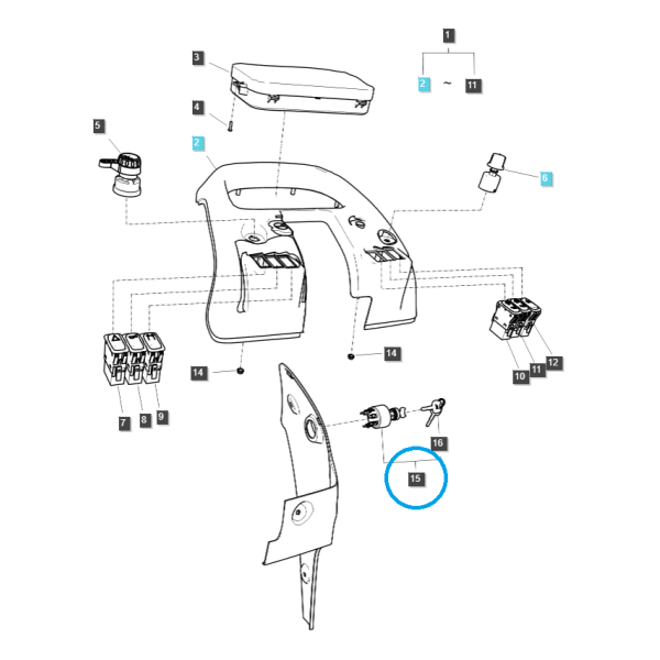 Interruptor de encendido / TRG750 / LS Tractor / no 40309985