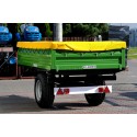 Single-axle agricultural trailer 2.5T with tipper + tarpaulin 4FARMER