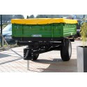 Remorque agricole à un essieu 2,5T avec benne basculante + bâche 4FARMER