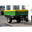 Przyczepa rolnicza jednoosiowa 2.5T z kiprem  + plandeka 4FARMER | Traktor.com.pl