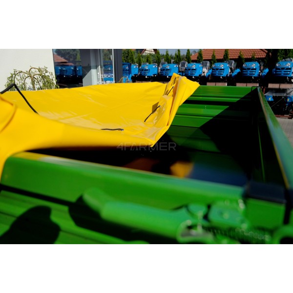 Przyczepa rolnicza jednoosiowa 2.5T z kiprem  + plandeka 4FARMER