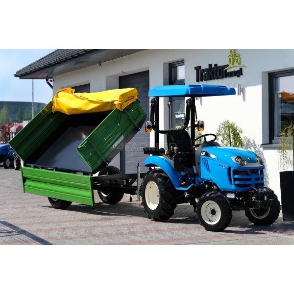 Single-axle agricultural trailer 2.5T with tipper + tarpaulin 4FARMER