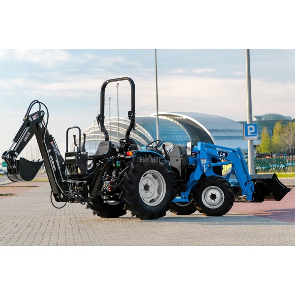 Traktor LS MT3.50 HST s čelním nakladačem LS a bagrem 4FARMER