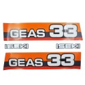 Aufkleber für den Iseki Geas 33 Traktor