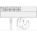 HOOK of the three-point linkage arm Cat I / k 44mm