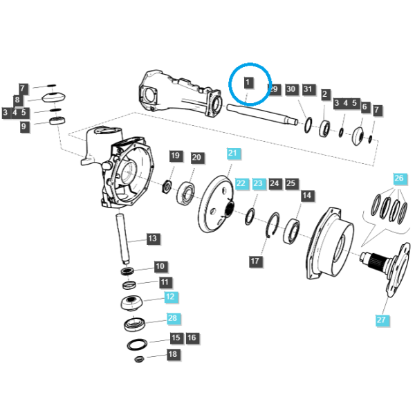 Vordere Differentialwelle / TRG400 / Ls Traktor 40009273