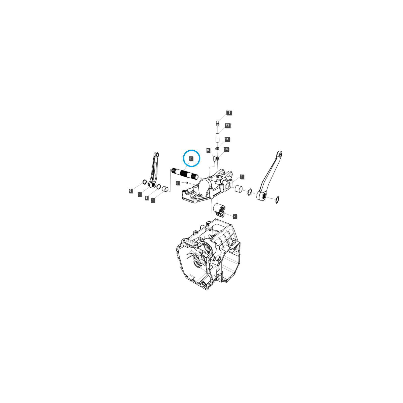Dreipunkt-Gestängearmwelle Cat I / 26T / G820 / Ls Traktor 40194601