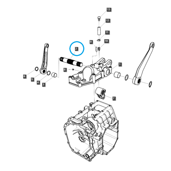 Eje de brazo de enganche de tres puntos Cat I/26T/G820/Ls Tractor 40194601