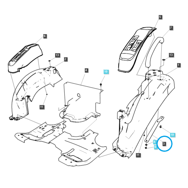 Mudguard/mud flap bracket/TRG870/LS Tractor/no. 40195713